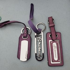 SET OF 3 B. MAKOWSKY PURSE TAGS/KEY CHAINS